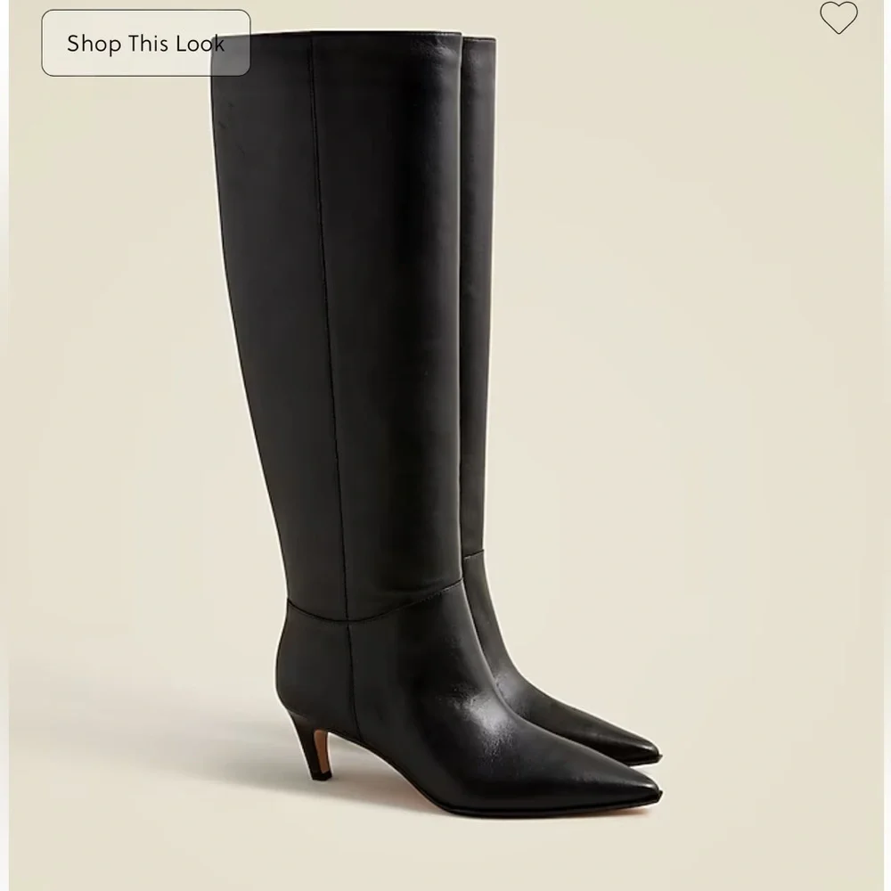 J. Crew Stevie knee-high pull-on boots in leather